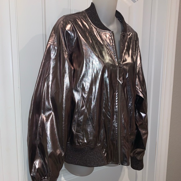Forever 21 Bronze Zip Up Jacket NWOT - Picture 2 of 4